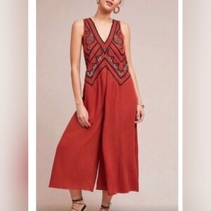 Maeve Anthropologie Desert Embroidered Jumpsuit